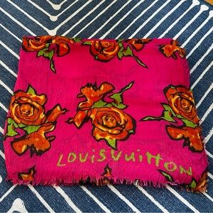 Louis Vuitton Bright Pink Scarf